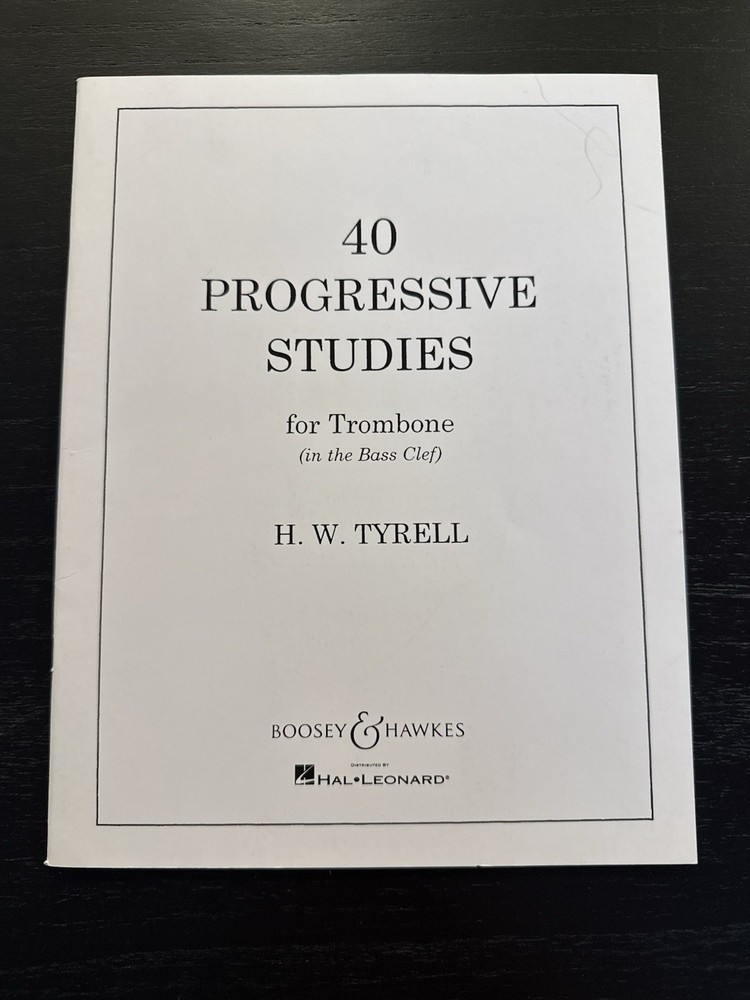 Boosey & Hawkes Trombone Sheet Music: 40 Progressive Studies, Bass Clef
