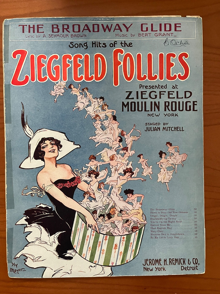 The Broadway Glide sheet music, 1912, from Ziegfeld Follies