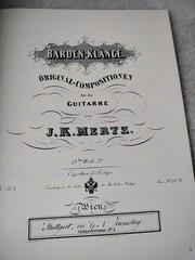Bardenklange Johann Kaspar Mertz Classical Guitar Solo Sheet Music