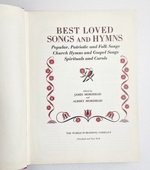 Best Loved Songs & Hymns Popular Patriotic Folk Gospel Carols Morehead 1976 HC