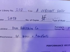 A Jubilant Song Allen Pote SATB Choral Anthem Lot 35 Copies Hope Publishing F-97