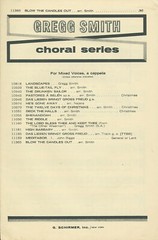 Blow the Candles Out Gregg Smith Choral Series 1966
