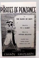 Book Music The Pirates Penzance G Schirmer Casady School Includes Program 1973
