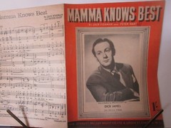 Mama Knows Best Dick James Vintage Sheet Music Jack Fishman and Peter Hart