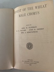 1896 Finest of the Wheat Male Chorus HC Hymnal R. McCabe Publishing RARE