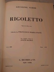 LOT of (5) Vintage Hardcover Vocal Scores – Verdi, Puccini, Mascagni