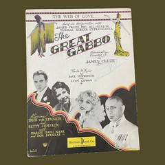 The Web Of Love The Great Gabbo Sheet Music 1929 Titsworth Cowan James Cruze