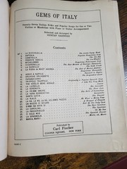 1909 sheet music song book GEMS OF ITALY Italian violin mandolin piano guitar