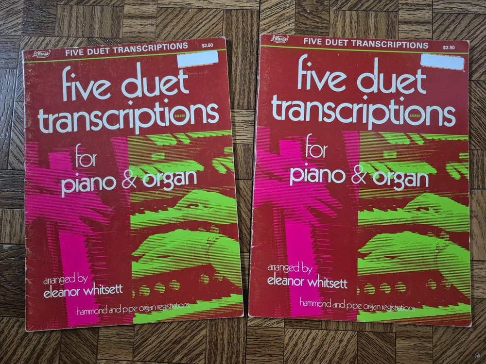 2 BKS: FIVE DUET TRANSCRIPTIONS FOR PIANO & ORGAN Eleanor Whitsett 1970 Lillenas