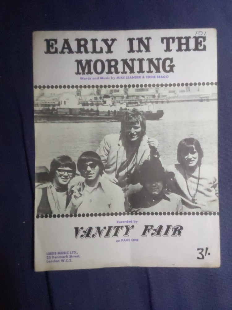 VANITY FAIR: EARLY IN THE MORNING (SHEET MUSIC)