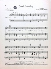 Good Morning Sheet Music Singin In The Rain Gene Kelly Debbie Reynolds 1952 Film
