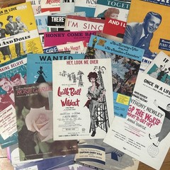 Lot of 57 Vintage Sheet Music 1940-70s Movie Themes Songs Broadway Lucille Ball