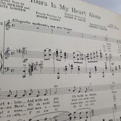 Yours Is My Heart Alone Franz Lehar Vintage Sheet Music 1929