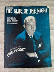 Where The Blue of the Night Sheet Music Bing Crosby De Sylva Brown 1931 P/V/G