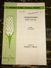 Charlottown Southern Folk Song 1945 Chas F Bryan SheetNoteMusicCom J Fisher &Bro