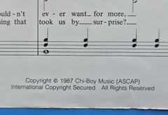 Richard Marx Hold On To The Nights Piano Vocal Guitar 1987 Sheet Music US SELLER