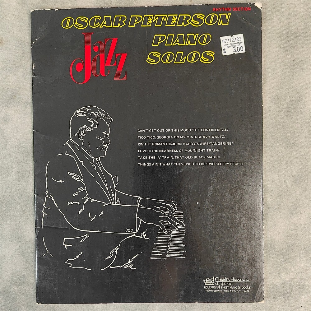 Oscar Peterson Jazz Piano Solos &rsquo;70s Charles Hansen Sheet Music Vintage Songbook