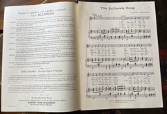 THE JAYHAWK SONG Arch Naramore Vintage 1957 Sheet Music KU Kansas History BRIGHT