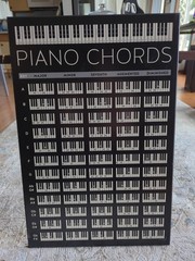 Piano Chords Reference Poster Educational Music Chart Piano Chord Wood Poster