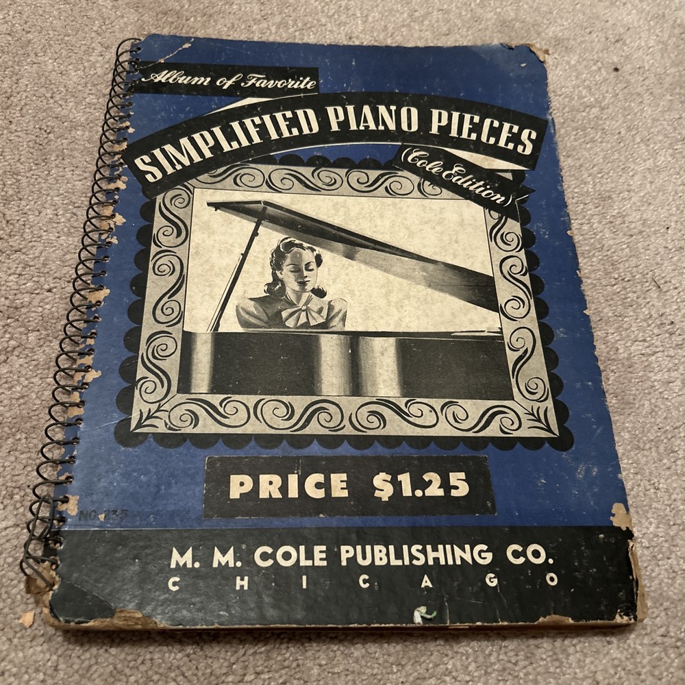 Simplified Piano Pieces Cole Edition Sheet Music Book 1945