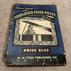 Simplified Piano Pieces Cole Edition Sheet Music Book 1945