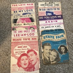 Vintage Sheet Music For Piano: MGM Pic.(7) Columbia Pic.(2) 20th Century-Fox (4)