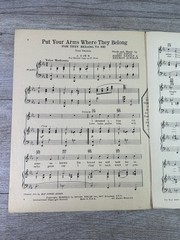 Put Your Arms Where They Belong Sheet Music Edythe Handman P/V/G 1926