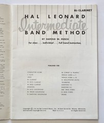 set Of 2! Vintage Hal Leonard Intermediate Band Method Bb Clarinet Books