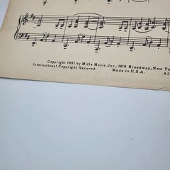 Sheet Music Blue Tango 1951 Leroy Anderson Mills Music