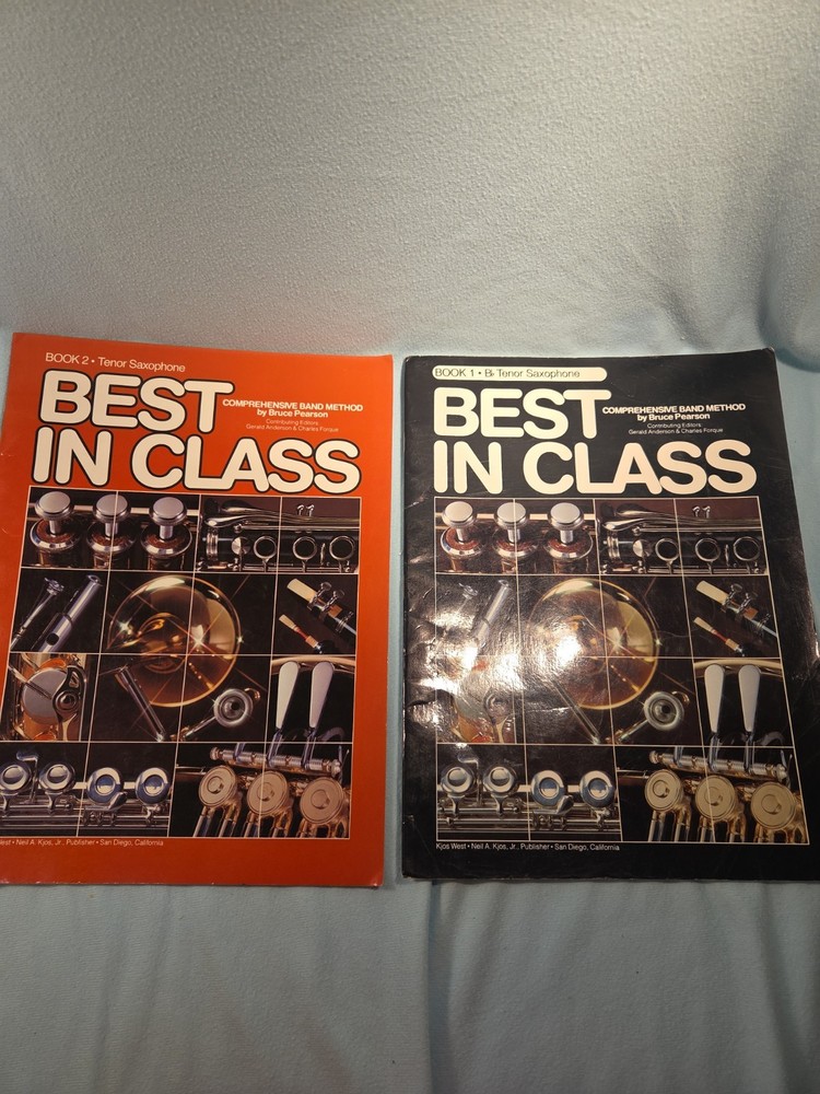 BEST IN CLASS TENOR SAXOPHONE BOOK 1 & 2 Comprehensive Band Method Bruce Pearson