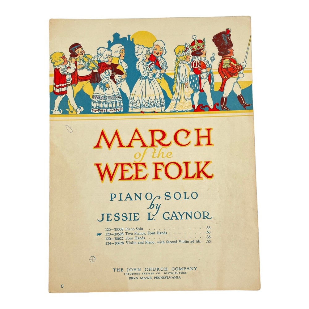March of the Wee Folk Sheet Music Classical 2 Pianos 4 Hands Jessie Gaynor