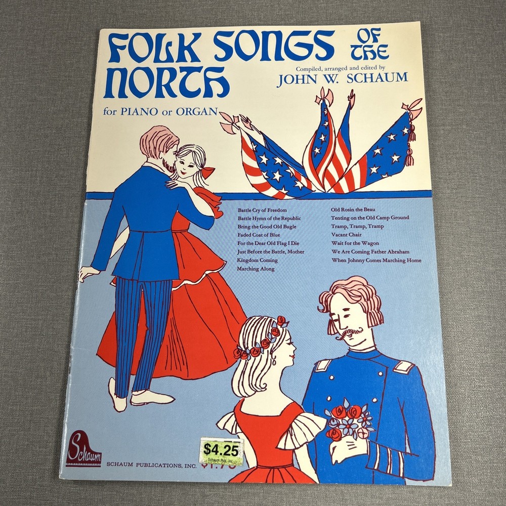 Folk Songs of the North by John W Schaum 1961 Vintage Piano Songbook