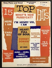1965 « 15 TOP HITS » SONG FOLIO SHEET MUSIC BOOK – MOVIES, POP, ROCK & ROLL