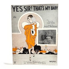 Yes Sir Thats My Baby Sheet Music 1925 Gus Kahn Walter Donaldson Maxine Erwin