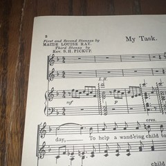 Sheet Music Vtg My Task Piano Voice Solo Medium Eb Ashford Lorenz Publishing