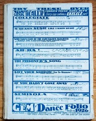 GEM Dance Folio 1926 Piano Sheet Music Fox Trot Waltz One-Step Jacques Adrian