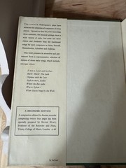1957 A Shakespeare Song Book H.A. Chambers Blandford Press + Recorder Music Hunt