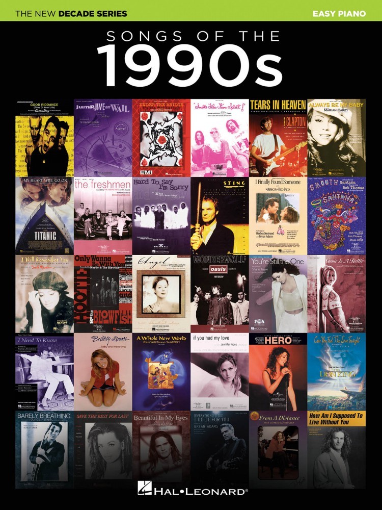 Songs of the 1990s Sheet Music The New Decade Series Easy Piano Book 000282481