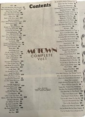 MOTOWN COMPLETE Vol. 1 Song Book Piano Vocal Guitar Chords Music Tab Excellent