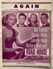 « Again » 1948 Sheet music Road House by Cochran/Newman 20th Century Fox Used 