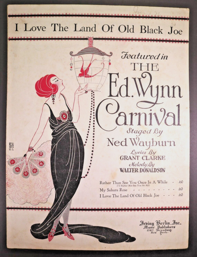 Vintage Irving Berlin Sheet Music Broadway Comedy Ed Wynn Carnival 1920