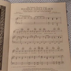 Disney Snow White and the Seven Dwarfs Souvenir Sheet Music Song Book Irving