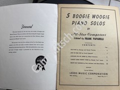 Vintage 1942 Boogie Woogie 5 Piano Solos Sheet Music Book Leeds Ammons Lewis