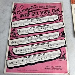 Vintage Sheet Music Lot Show Tunes Musicals Show Boat Annie Get Fiddler