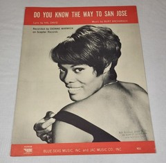 Dionne Warwick, Do You Know The Way To San Jose Sheet Music, 1968