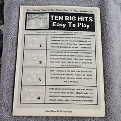 Ten Great Hits No. 3 Songbook P/V Easy Arr. John Lane Robbins Music 1957
