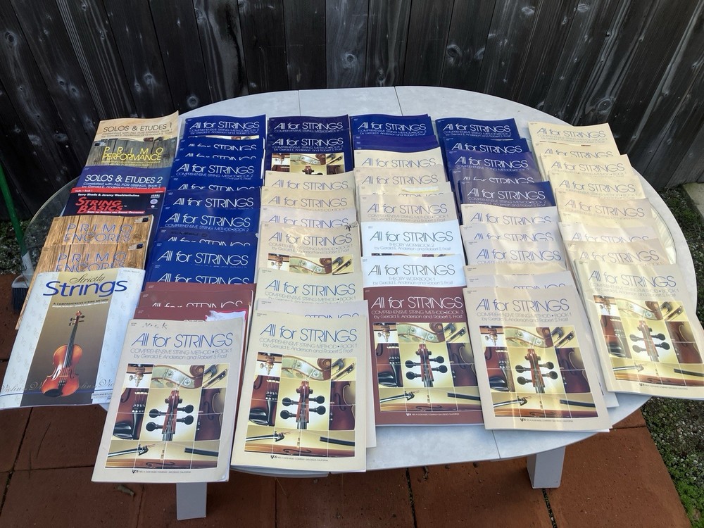 Lot ALL FOR STRINGS BOOKS Bulk For Orchestra + A Few Extra Books Of Sheet Music
