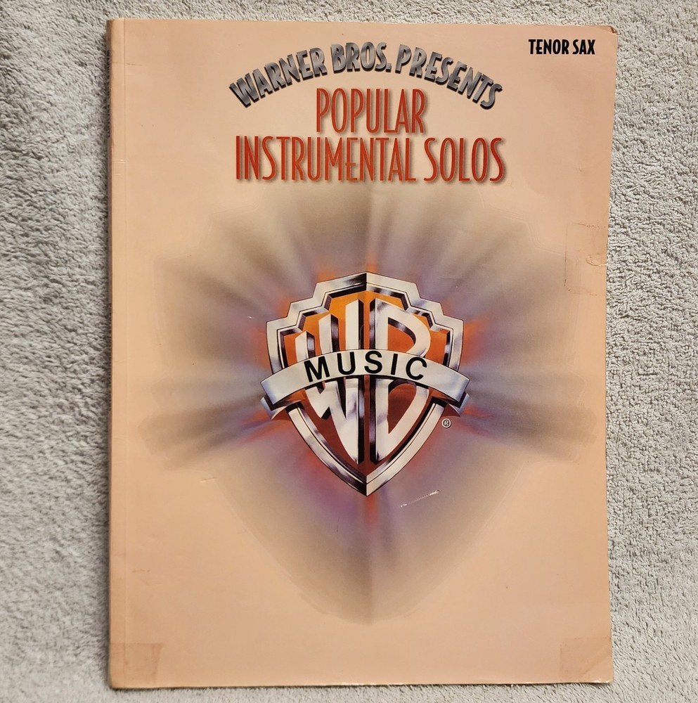 Tenor Sax Sheet Music Book Warner Bros Presents Popular Instrumental Solos 1996