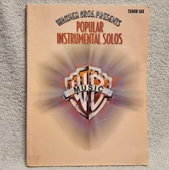 Tenor Sax Sheet Music Book Warner Bros Presents Popular Instrumental Solos 1996