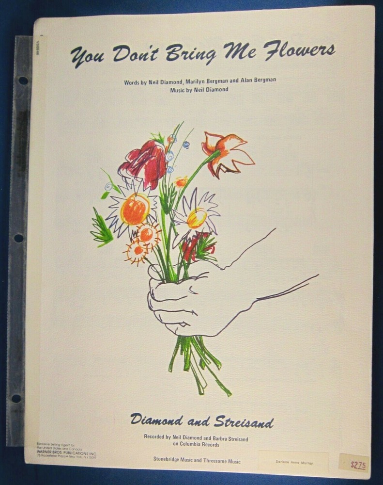 You Don&rsquo;t Bring Me Flowers Sheet Music